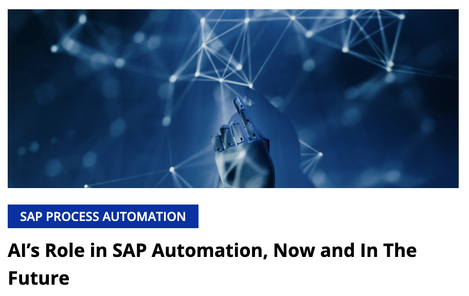 I combined my primary research data with qualitative market information to create a perspective on the state of AI in automating SAP processes.